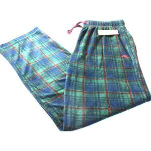 Tommy Bahama Men's Green Blue Plaid Soft Fleece Relax Lounge Sleeping Pants NWT